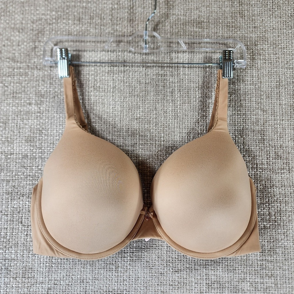 Victorias‎ Secret Lined Demi Bra Womens 38DD Tan Smooth T-Shirt Underwire